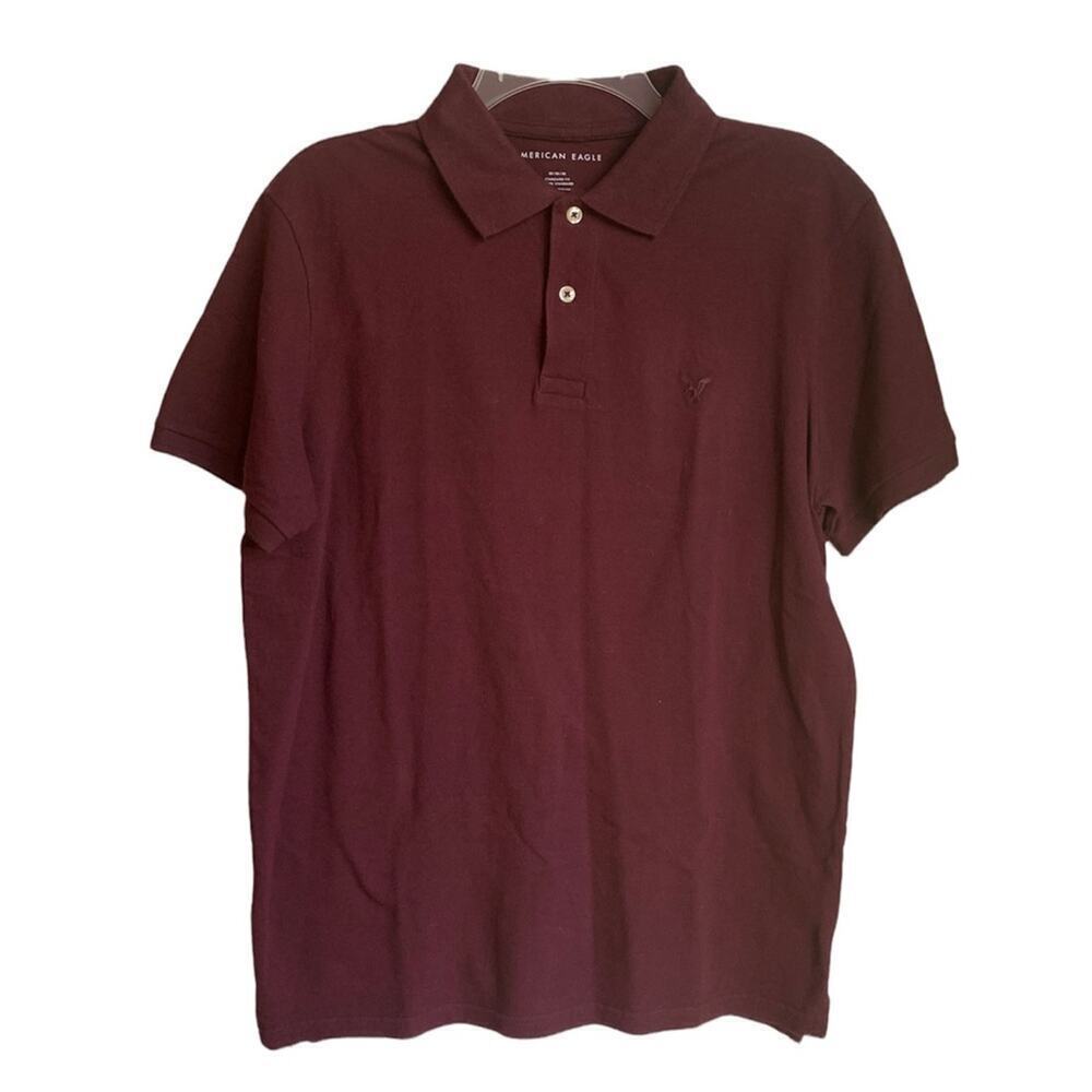AMERICAN EAGLE Men’s Maroon Standard Fit Polo Shirt / Size: Medium